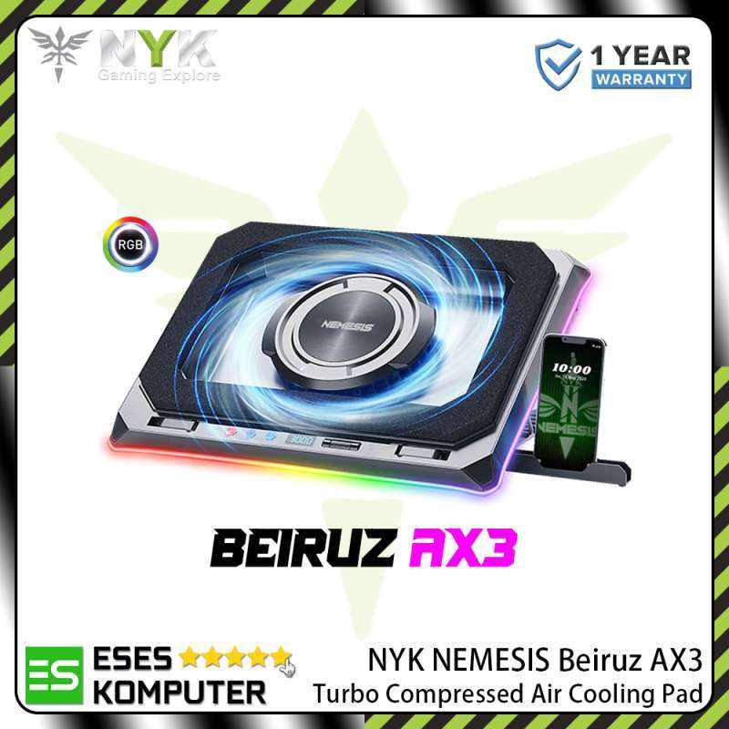Jual Nyk Nemesis Ax3 Beiruz Rgb | Cooling Pad Cooler Fan Notebook ...