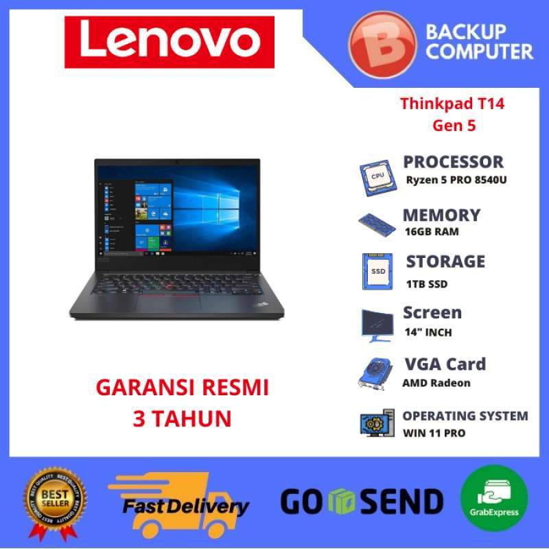 LAPTOP LENOVO THINKPAD T14 Gen 21MC0069ID AMD Ryzen PRO 8540U 16GB RAM