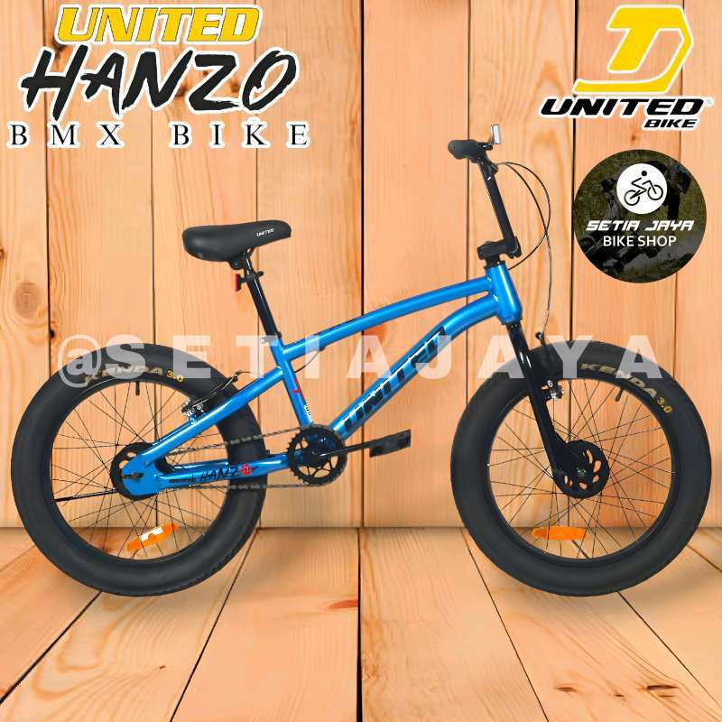 Sepeda BMX 20 Inch UNITED HANZO, Frame Steel, Ban Jumbo Rem V-Brake,  Sepeda Anak Laki-Laki New
