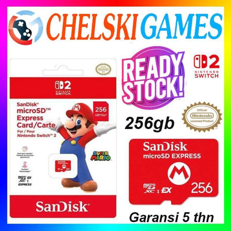 Sandisk 256gb MicroSD Express Mario Edition Microsd SD CARD XC EX  Mikro Memory Micro for Nintendo Switch NS2