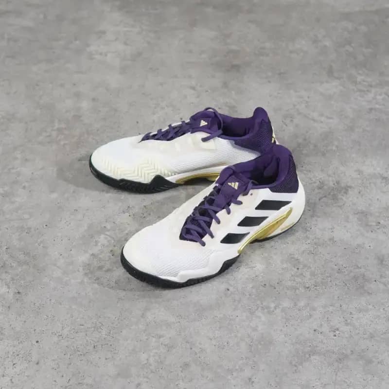 Sepatu ADIDAS BARRICADE 13 GOLD WHITE TENNIS PADEL SNEAKER 100% ORIGINAL