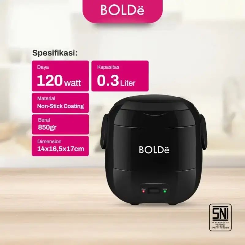 Promo Bolde Rice Cooker / Penanak Nasi Super Cook Mini Kapasitas 0.3 ...