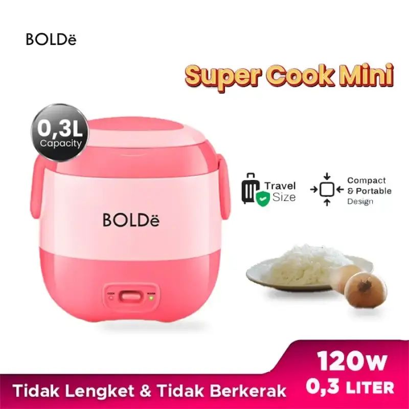 Super Rice Cooker Promo Bolde Rice Cooker / Penanak Nasi Super Cook Mini Kapasitas 0.3 ...