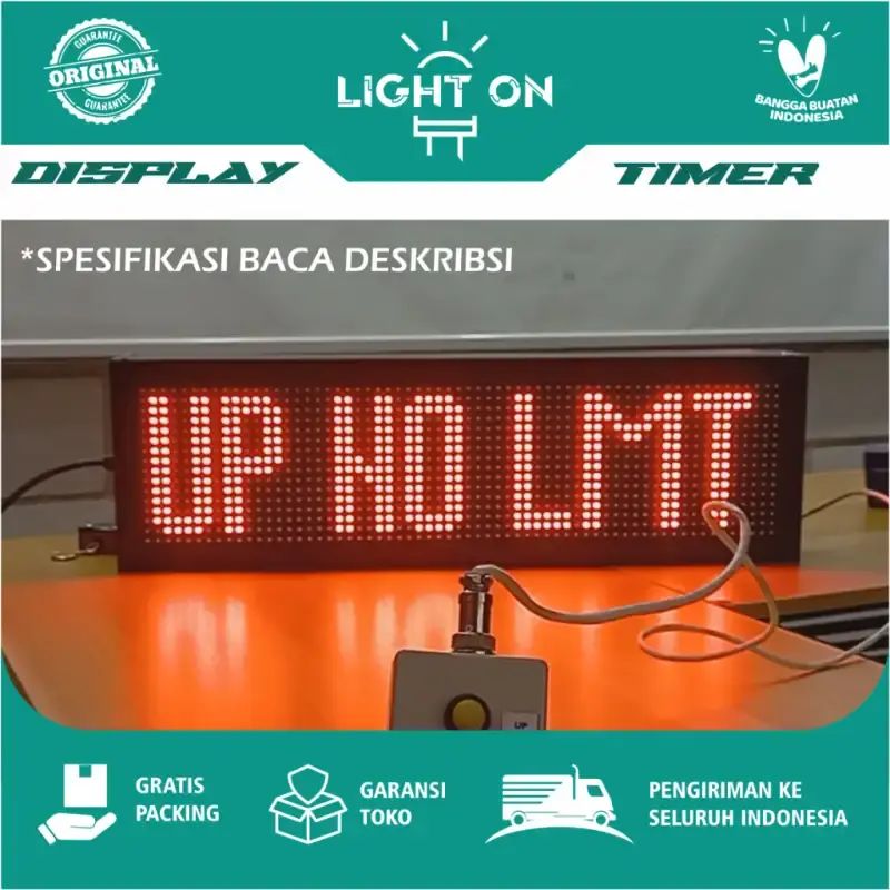 Jual Display Timer Stopwatch Counter Up, Down, No Limit - 1x2 Panel P10 ...