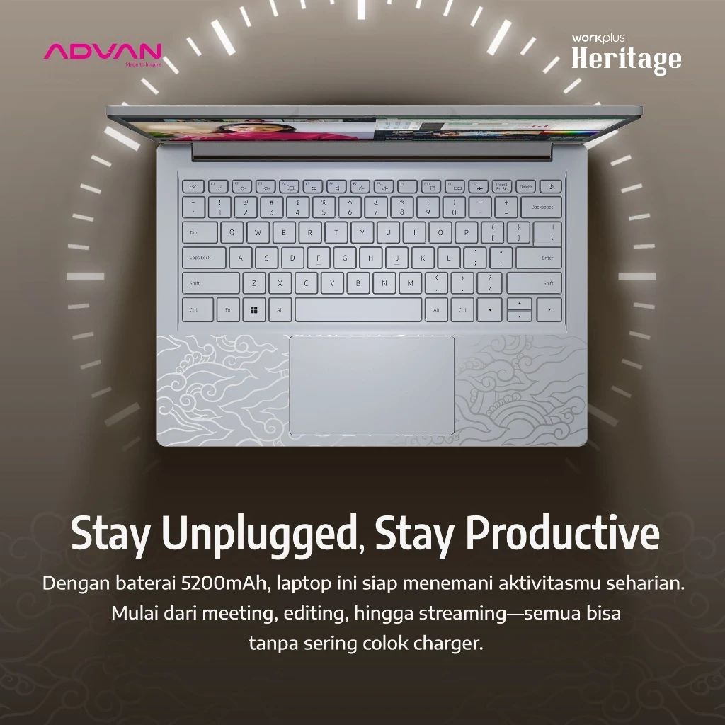 Jual Advan Workplus Heritage Ryzen 5 7535hs 8gb Ssd 512gb 14″ Windows ...