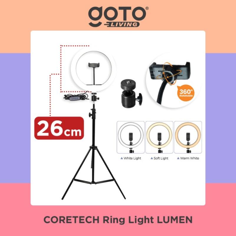 Coretech Lumen Ring Light Stand Tripod Lampu Selfie Tiktok Vlog