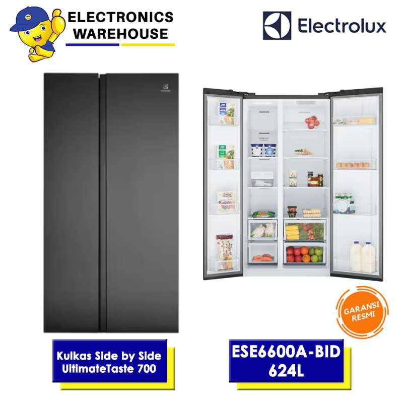 Jual Electrolux Ese6600ab / Ese6600abid Kulkas Side By Side 624 L Di