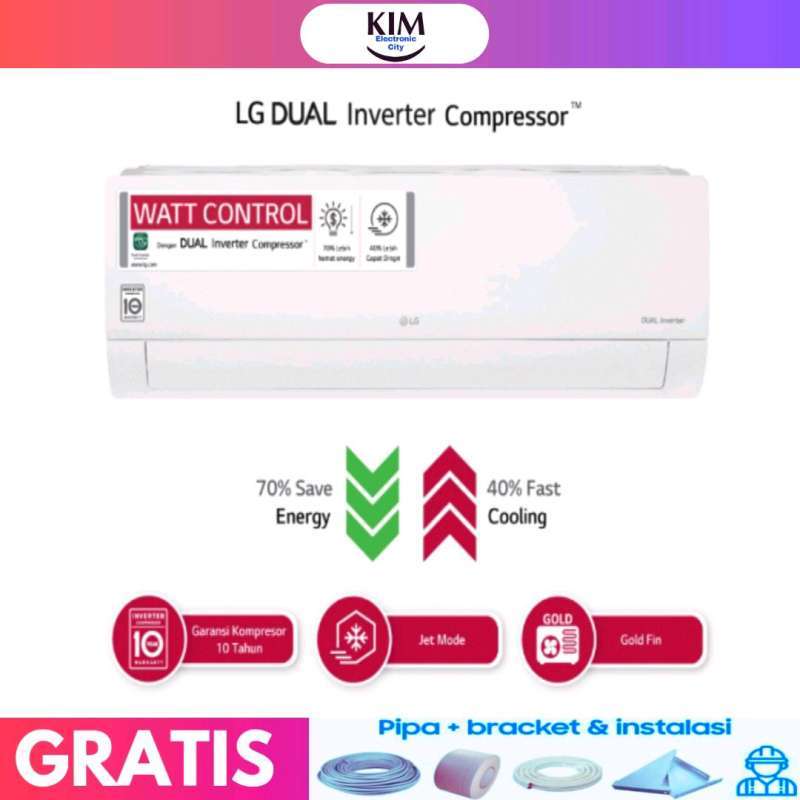 Jual AC LG 2 PK T18EV5 2 PK DUAL INVERTER R32 [FREE INSTALASI+MATERIAL