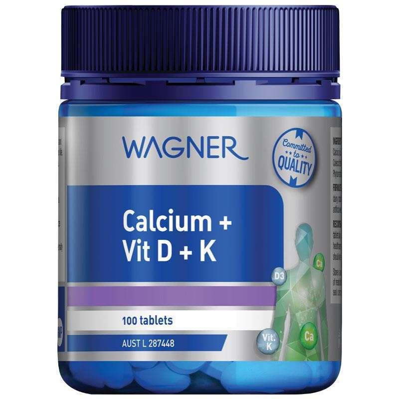 Promo (DIJAMIN ASLI) Wagner Calcium + Vitamin D + K 100 Tablets Diskon