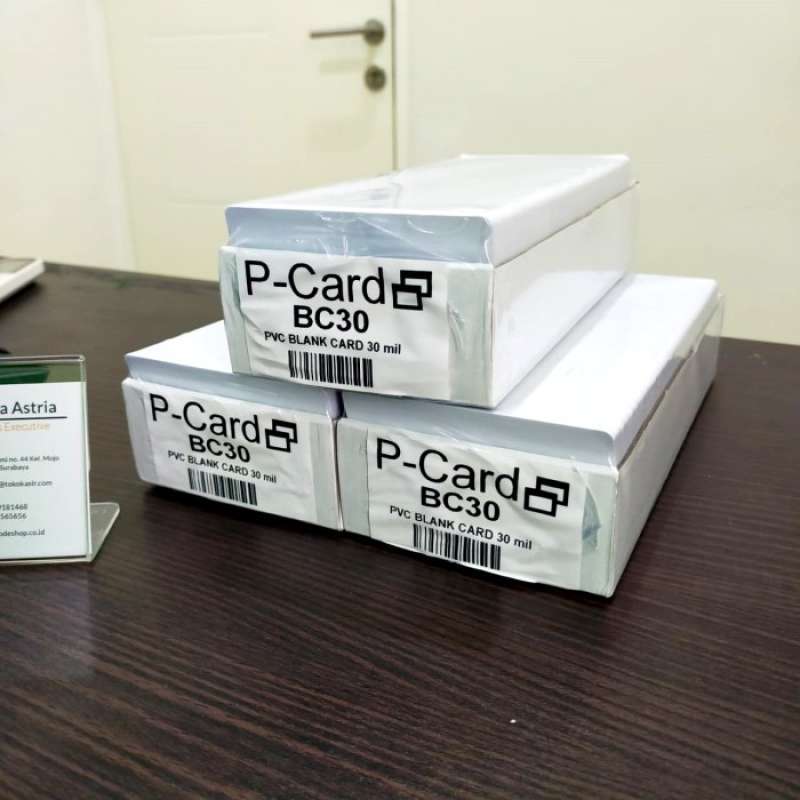 Promo Blank Card Pcard Bc30 Kartu Pvc 80 Mil Polos Untuk Datacard Fargo ...