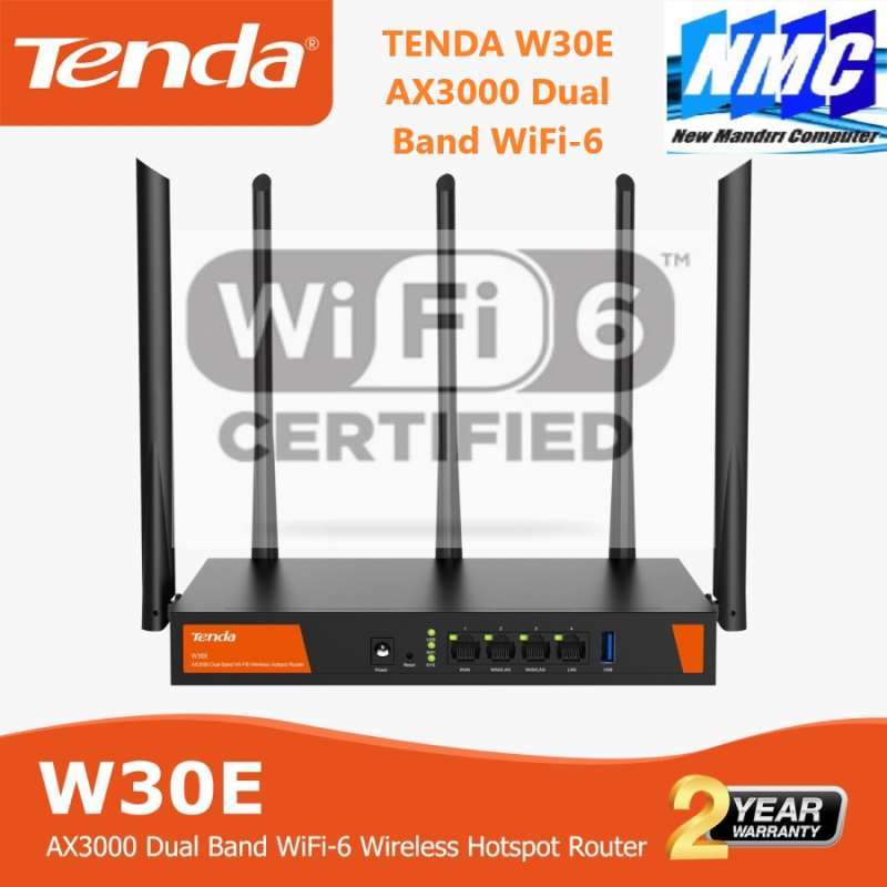 Promo Tenda W30e V2.0 Ax3000 Dual Band Wifi-6 Wireless Hotspot Router ...