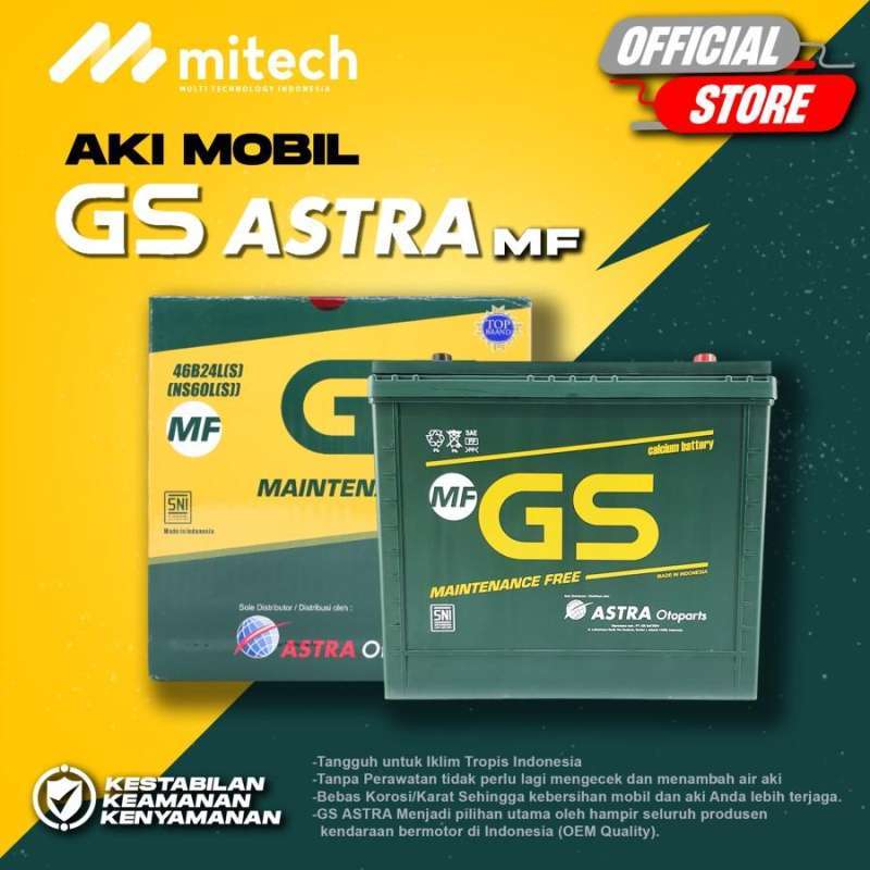 Jual Aki Mobil Hyundai Avega Lama GS Astra NS60LS Aki Kering 12V / 45