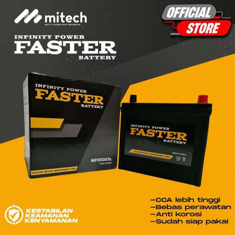 Jual Aki Mobil Nissan New Serena 55D23L FASTER BATTERY Aki Kering 12V