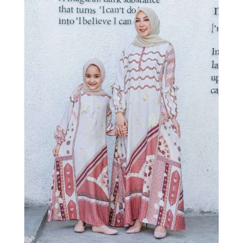 Promo Baju Couple Ibu Dan Anak Perempuan Gamis Raya Nata Fashion Muslim