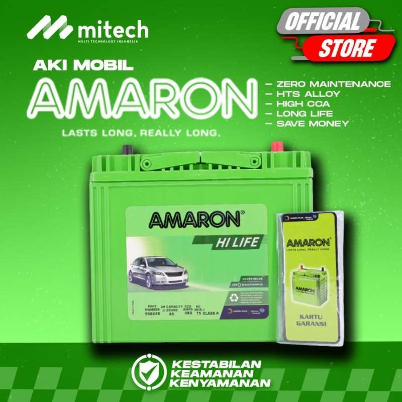 Jual Aki Mobil Daihatsu Terios NS60 / 55B24R Amaron Hi-Life 12V / 45Ah