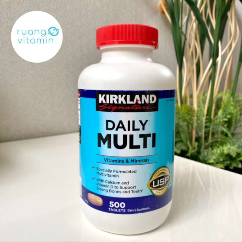 Promo Kirkland Daily Multi Vitamin & Minerals (500 Tablets) Diskon 23