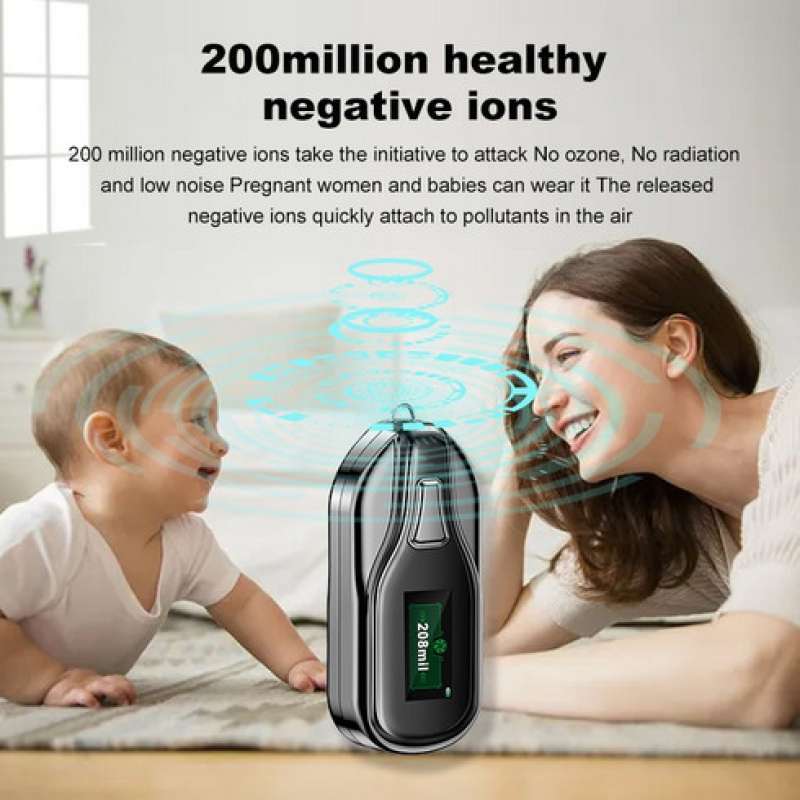 Promo 200Million Negative Ion Screen Display Air Purifier Kalung Air