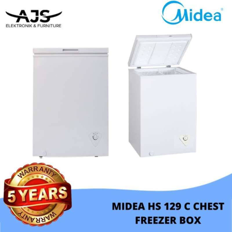 Promo Midea Hs 129 C Chest Freezer Box Hs131C Lemari Pembeku 100 Liter