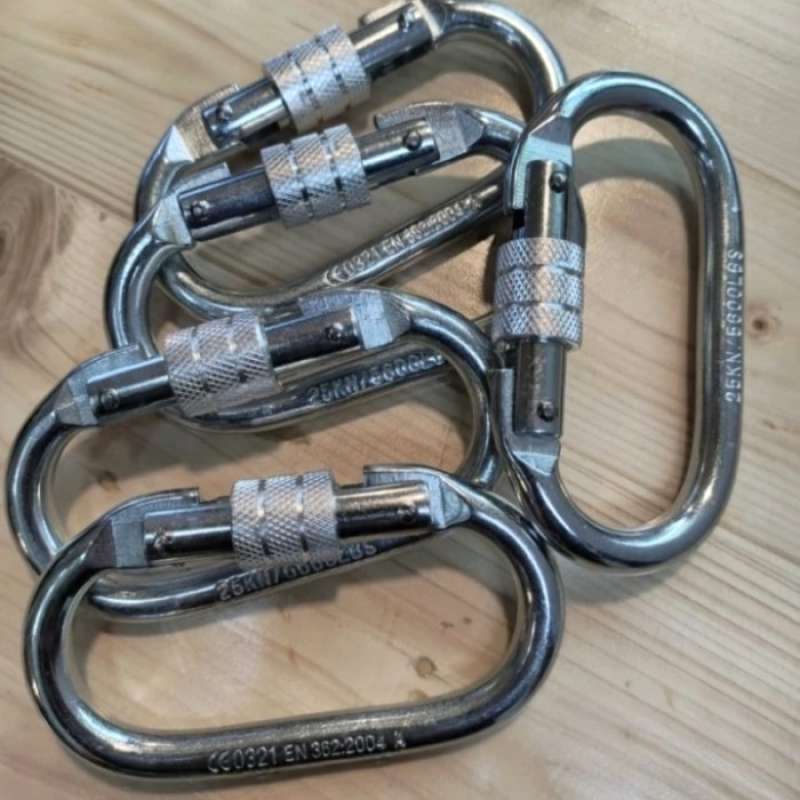 Jual carabiner 25 kn safety for climbing / carabiner 25 kn panjat
