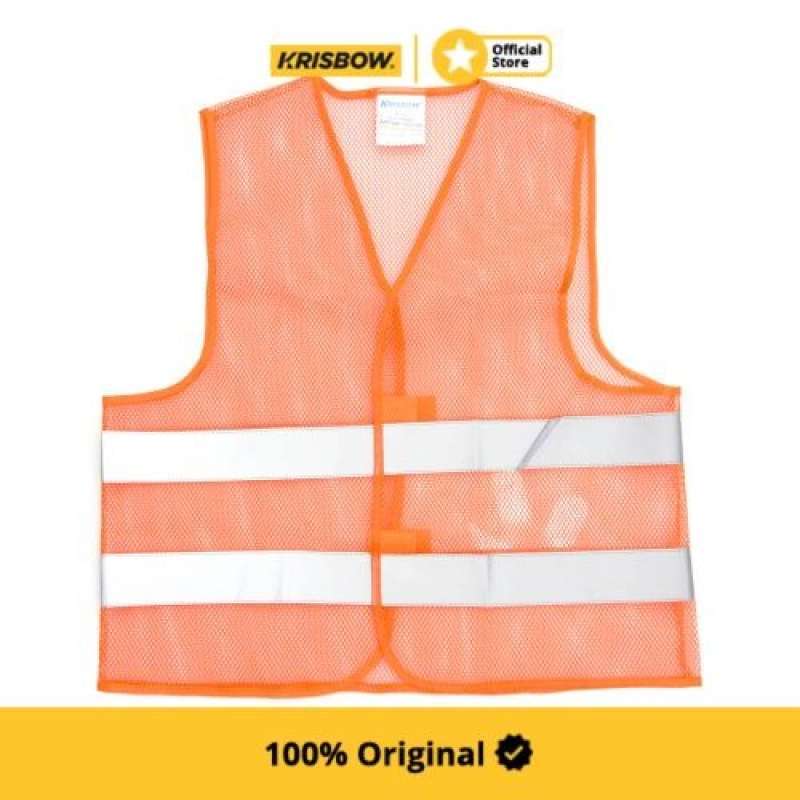 Promo Krisbow Safety Vest Rompi Pengaman Mesh Oranye Diskon 33 di