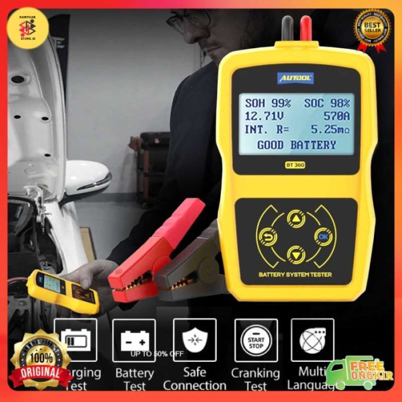 Promo Alat Ukur Tester Tes Tegangan Accu Baterai Aki Mobil Motor 12V