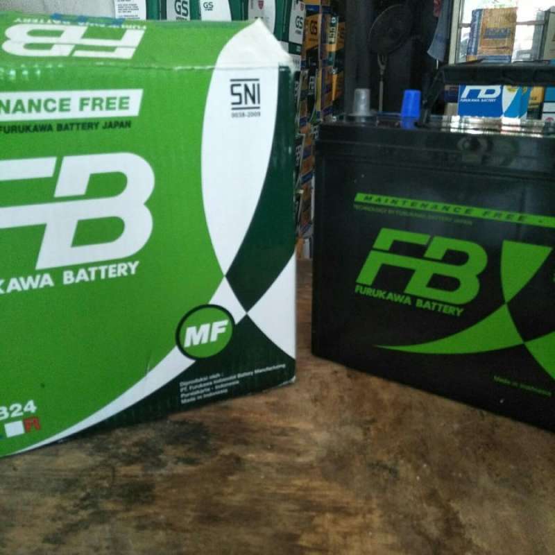Promo aki/accu kering mobil tipe ns60L furukawa battery mf - Multicolor