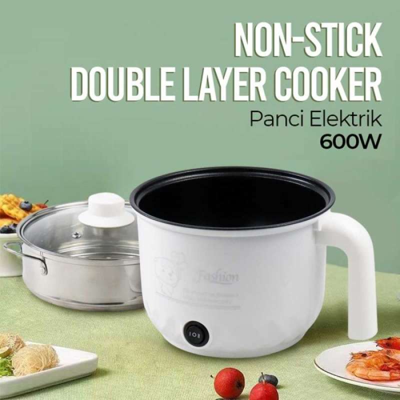 Promo Panci Listrik Rice Cooker Mini 1 Liter Stainless Steel 600W