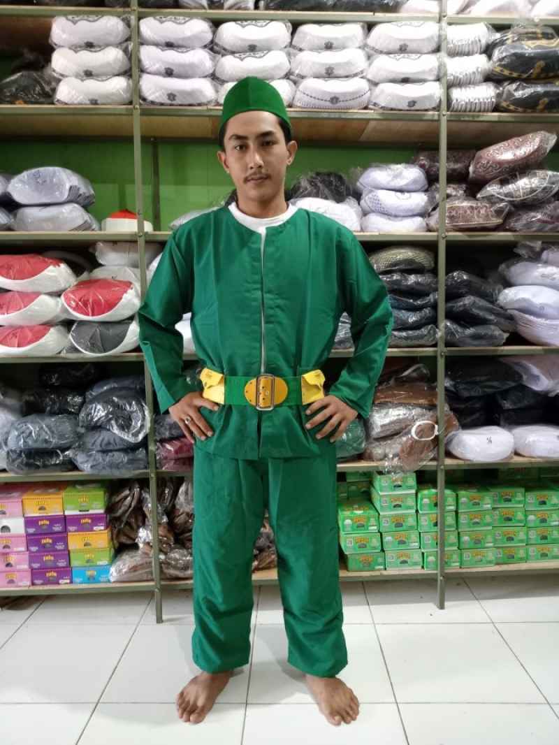 Jual Baju Pangsi Dewasa Khusu Warna Hijau Baju Silat Baju Palang Pintu