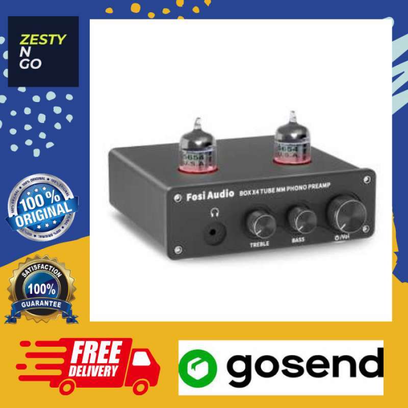 Fosi Audio Box X4 Tube MM Phono Preamp Vorverstärker Röhre in
