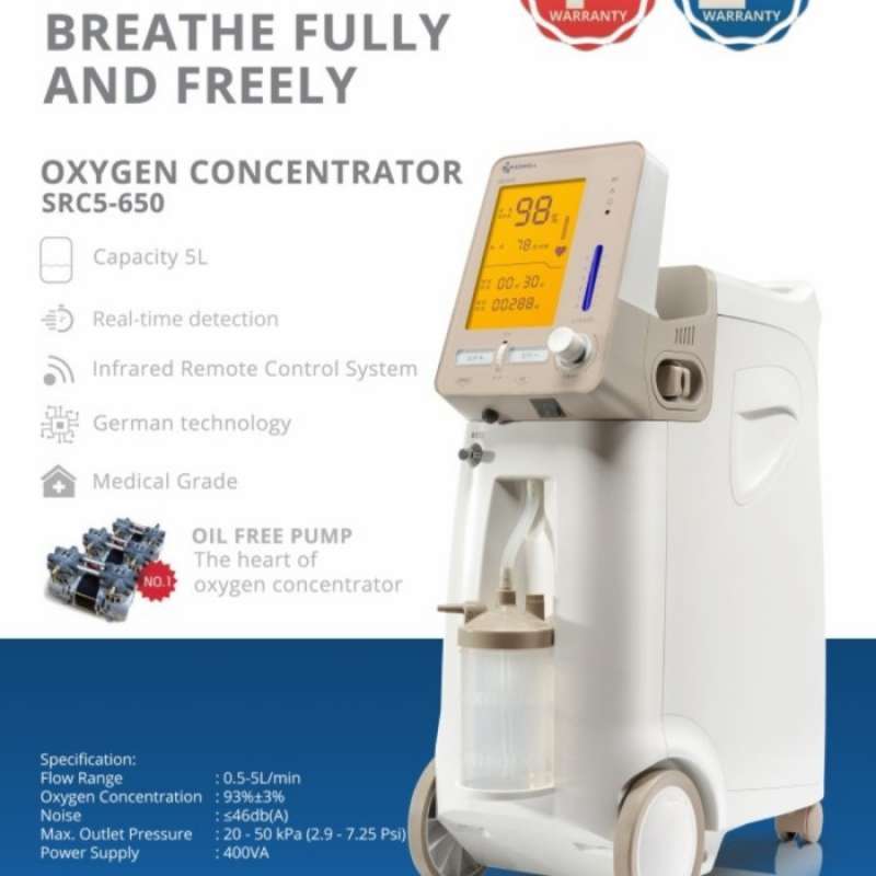 96 O2 Jual Sowell Oxygen Concentrator Medical Grade 5l 96% O2 400 W Ready Di ...