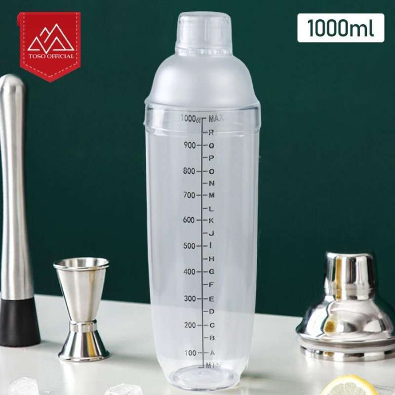 Promo Cocktail Shaker 1 Liter Plastik Shaker Bartender 1l Botol Mixer ...