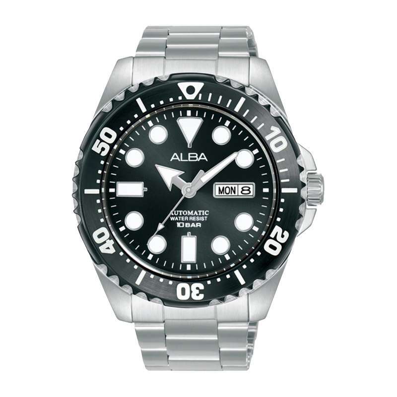 Promo Jam Tangan Pria Alba Mechanical AL4485X1 Black Dial and Bezel