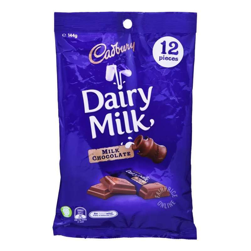 Jual Cadbury Dairy Milk Chocolate Sharepack Milk 12sX12g di Seller BisQuitto Shop Baloi Indah