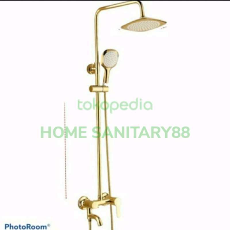 Promo Shower Tiang Panas Dingin Gold Model Toto Paloma Grohe/Shower Set Diskon 33 di Seller KSM
