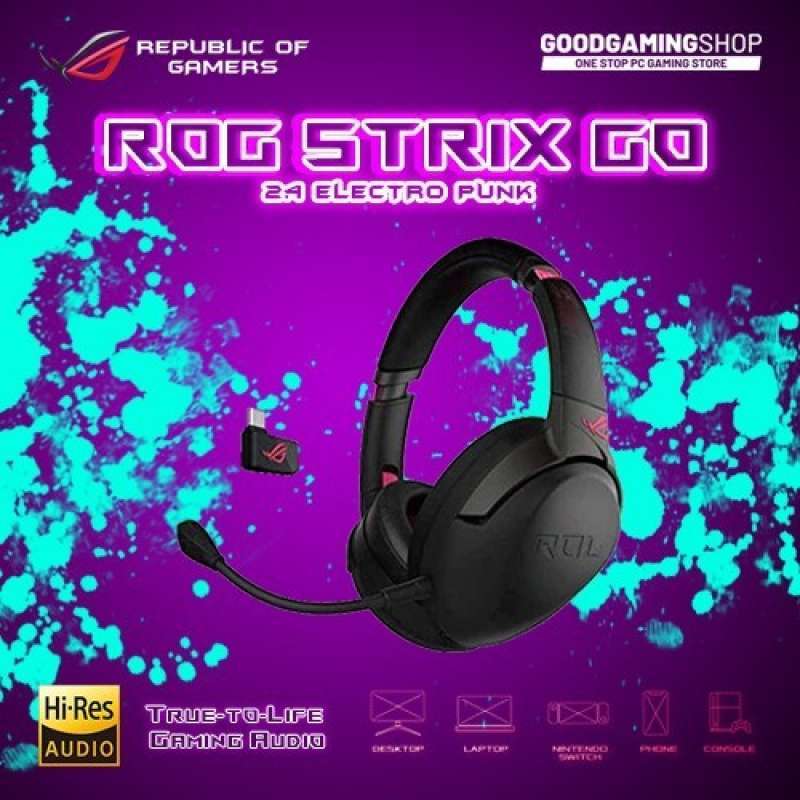 ASUS ROG Strix Go 2.4 Electro Punk Auriculares Diadema Conector de 3,5