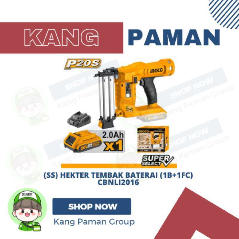 Promo Lithiumion cordless brad nailer kit INGCO CBNLI2016 Diskon 23