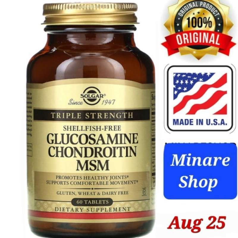 Jual Solgar Usa Glucosamine Chondroitin Msm, Triple Strength, 60 ...