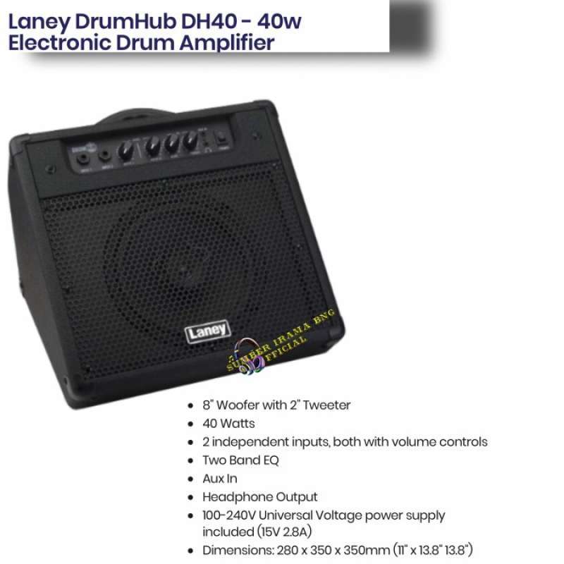 Promo Laney Dh40 Drumhub Electronic Drum Amplifier 40W Amplifier Drum
