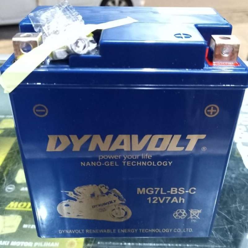 Promo Aki Motor Dynavolt Nano Gel Mg7L-Bs-C 12V7Ah Cca 200A Diskon 17%
