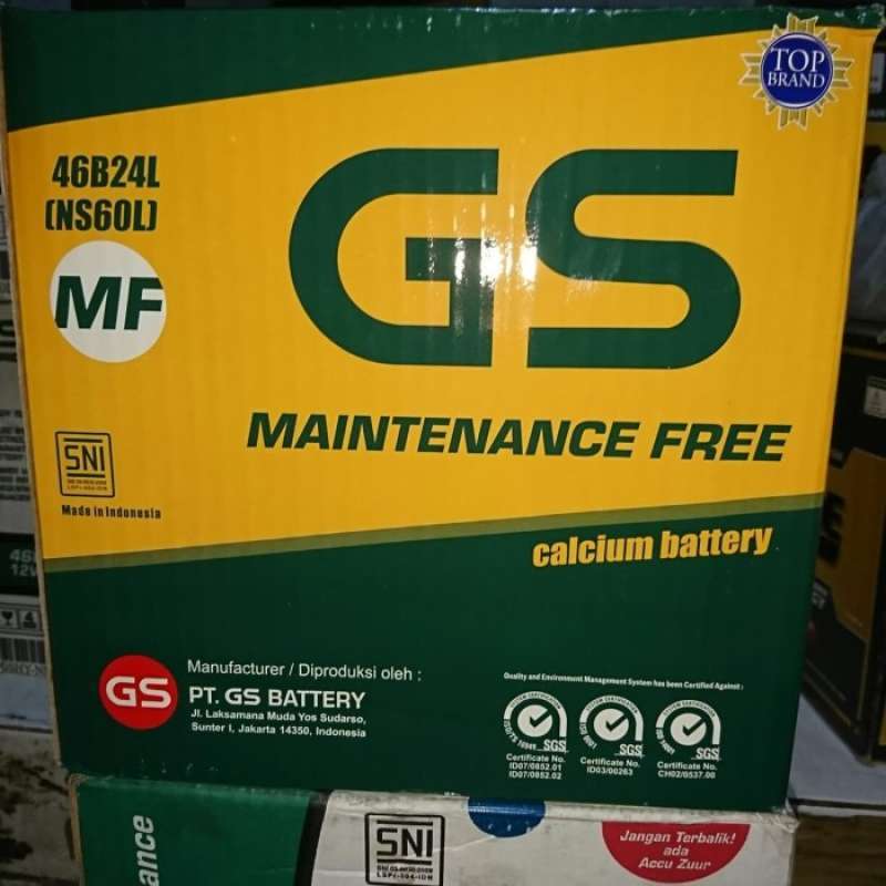 Jual GS MF NS60L aki kering mobil livina evalia baleno toyota noah voxy