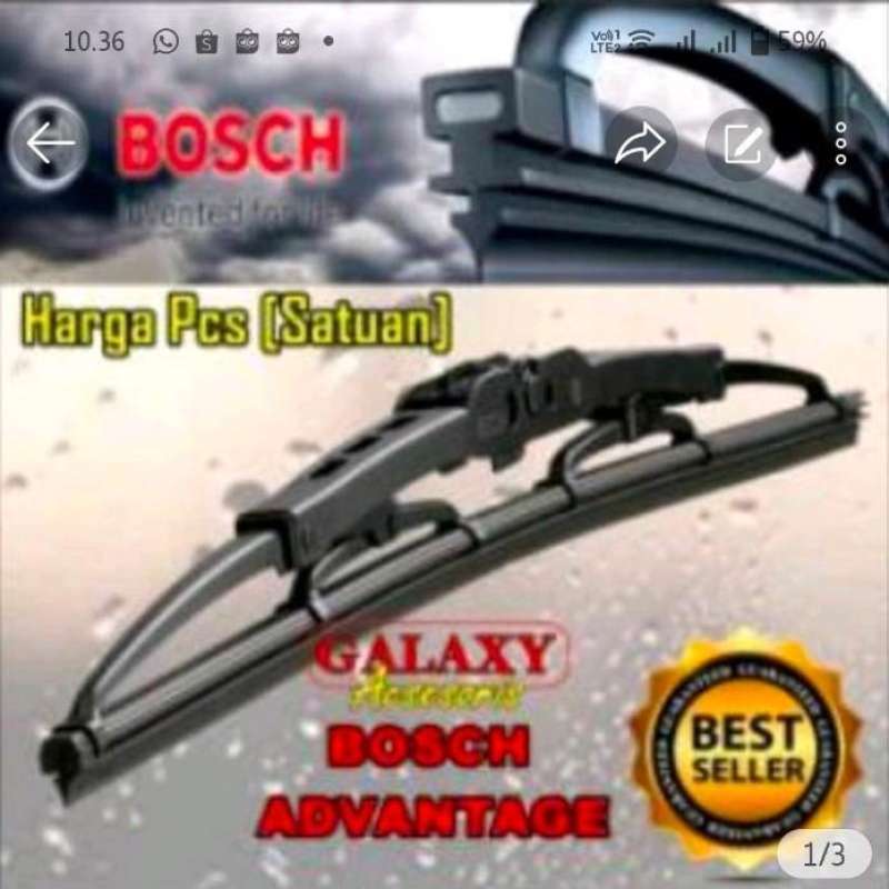 Jual Wiper / Kipas Kaca BOSCH Model Besi Harga Satuan 14 di