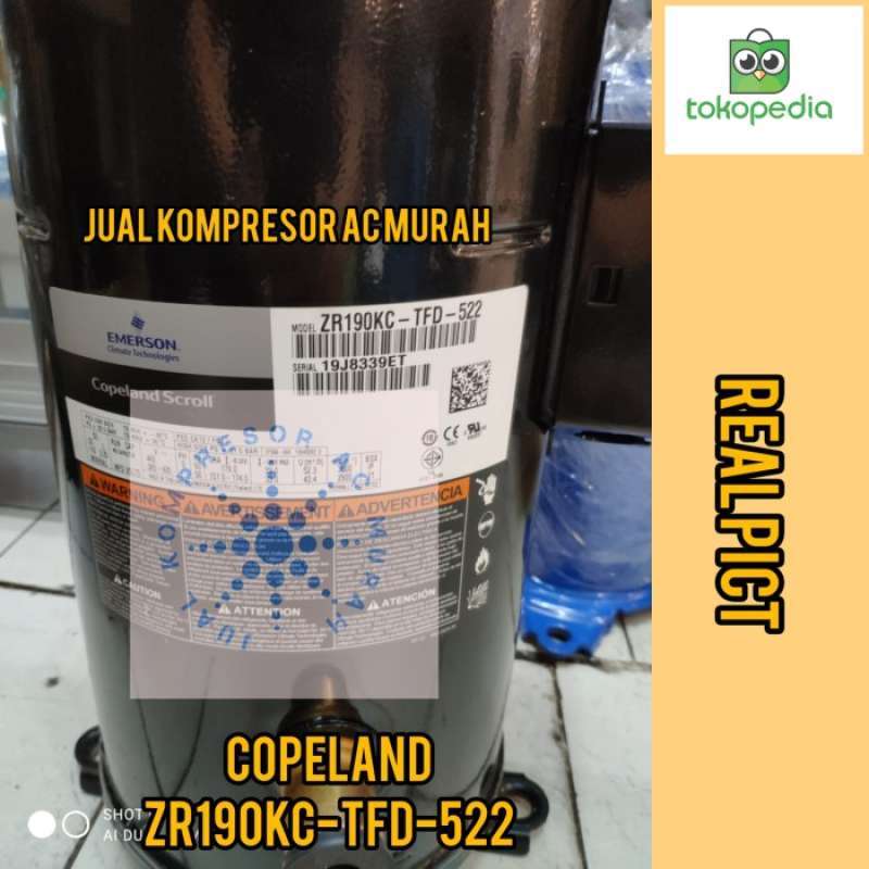 Jual Compressor Copeland ZR190KCTFD522 / Kompresor Scroll ( ZR190