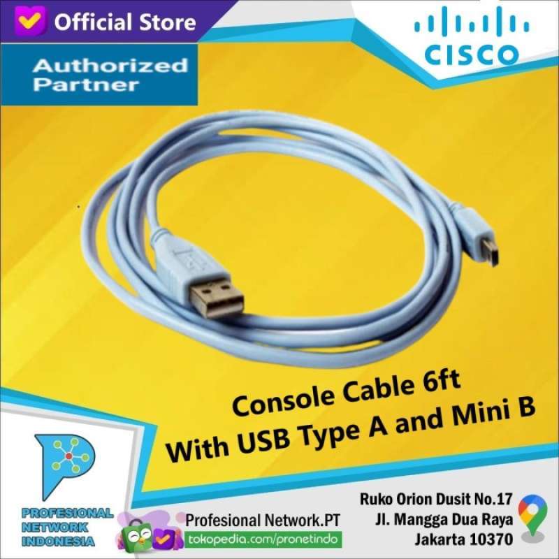 Promo Cisco Console Cable 6 Ft With Usb Type A And MiniB (CabConsole
