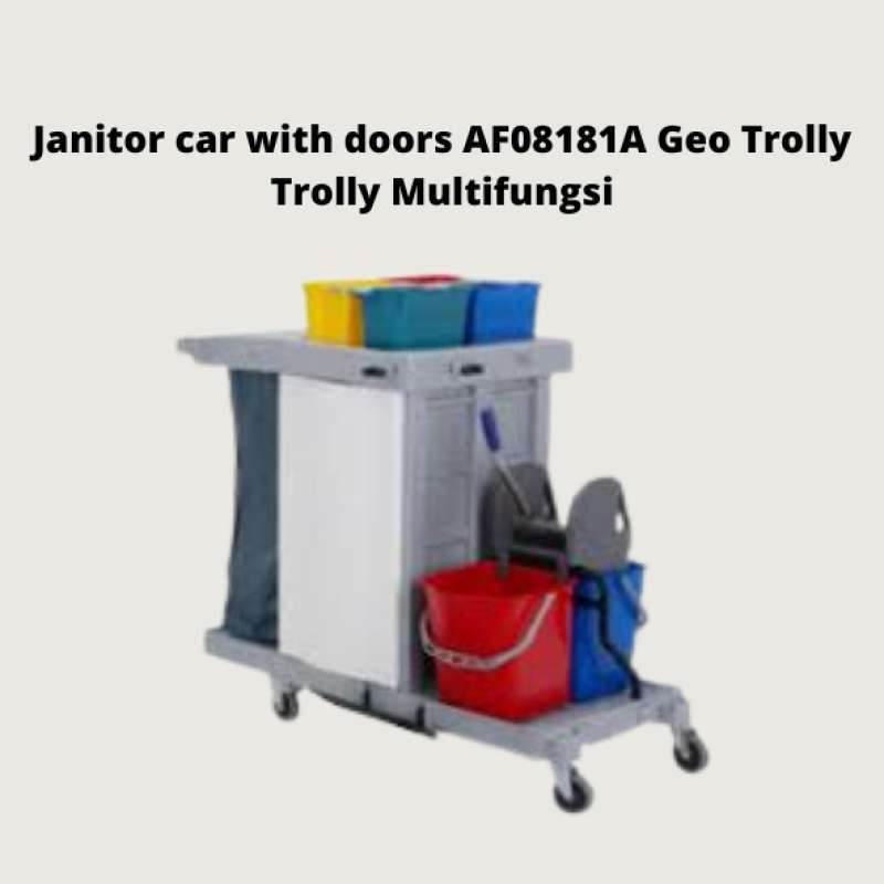 Promo Janitor Cart With Doors Af08181a Geo Trolly ( Troli Multifungsi