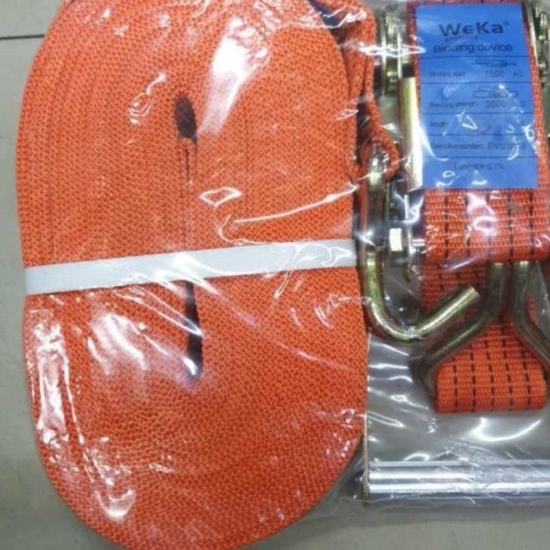 Promo webbing Cargo lashing belt Ratchet tie down 2 x 10 meter weka
