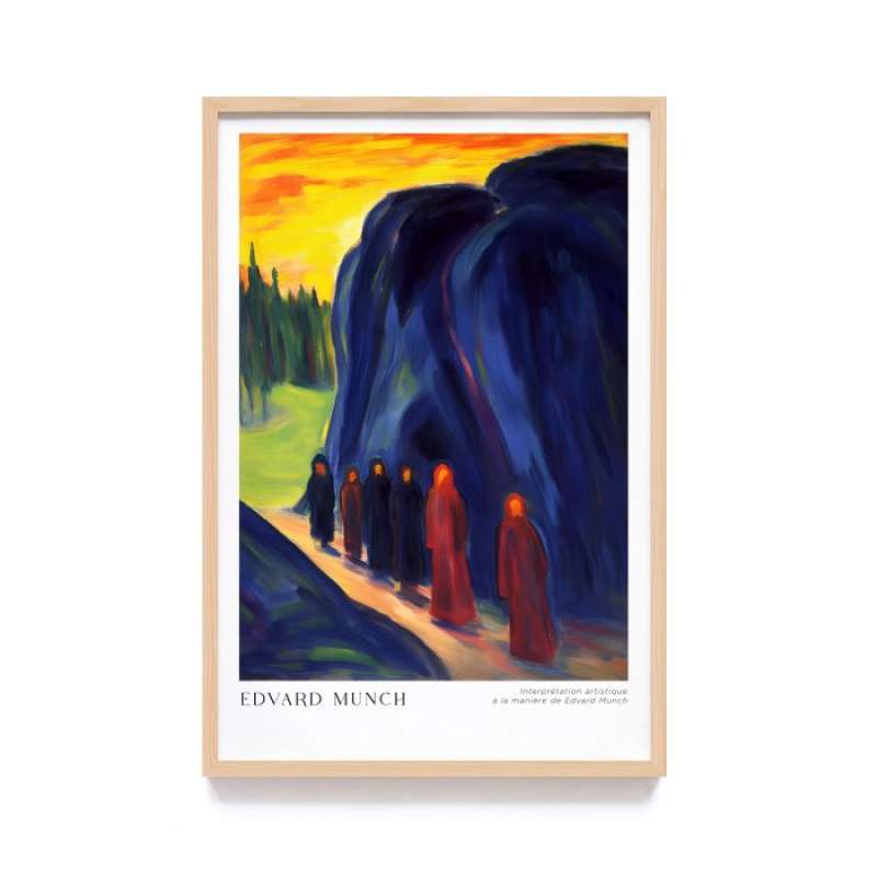 Promo Lukisan Print Gaya Klasik Eropa, Art Print Frame Kayu Wall Decor