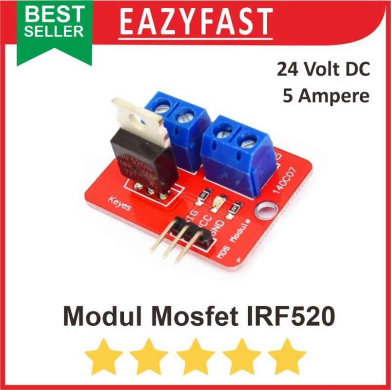 Jual Modul Mosfet Irf520 24v 5a Switch Trigger Driver Pwm Relay Module
