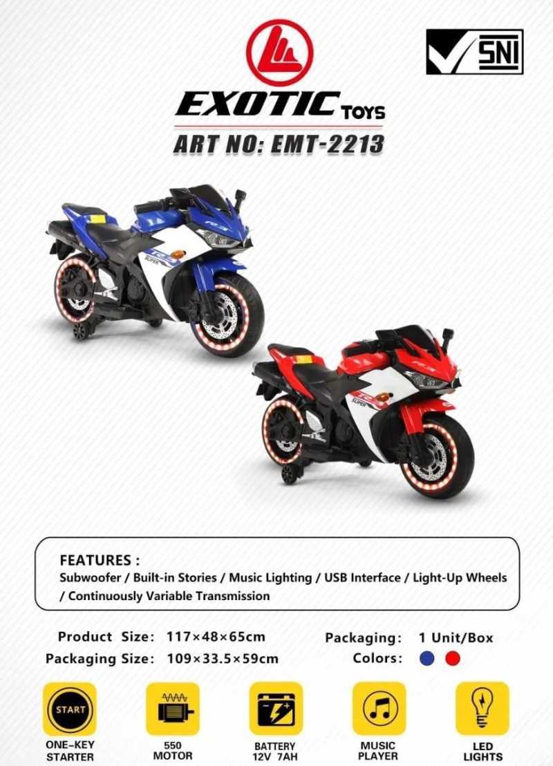 Jual Motor Aki Anak R3 Sport Exotic EMT-2213 di Seller Lavie Baby House