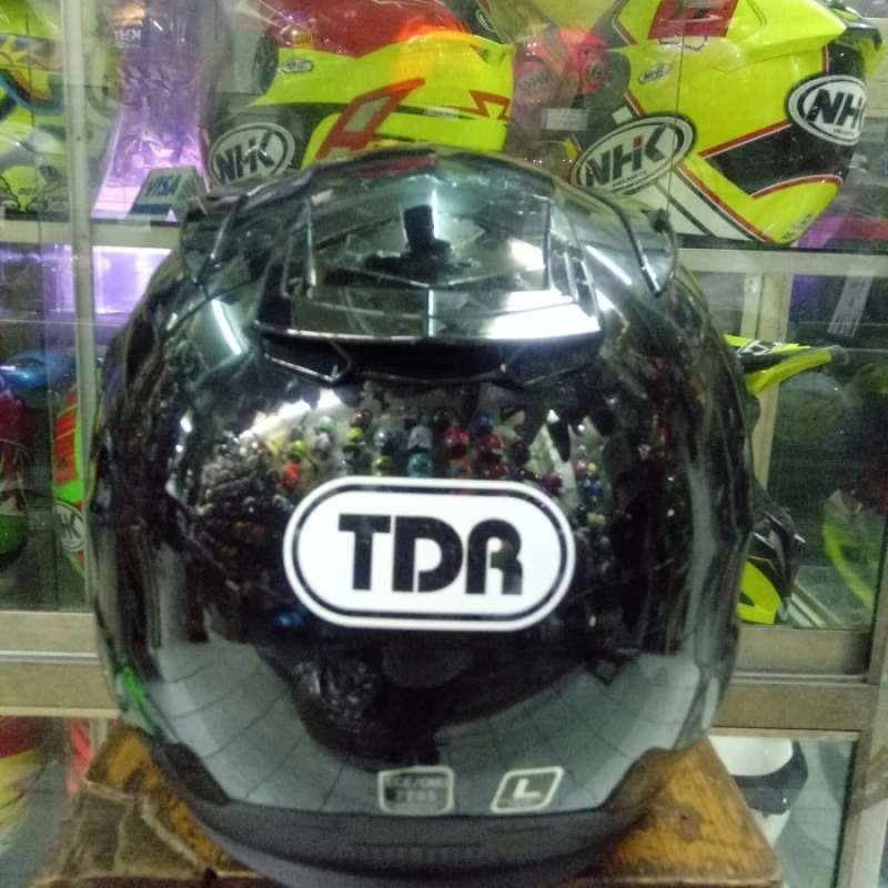 Promo Helm Tdr Solid Full Face Black Gloss Diskon 23 di Seller Minazu