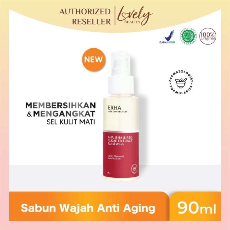 Promo Erha Age Corrector Facial Wash 90 Ml Aha, Bha & Red Algae